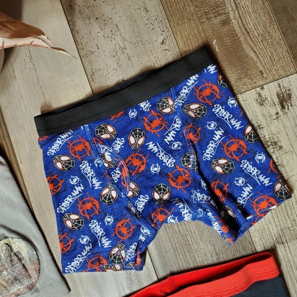 Spiderman Mandalorian Boys Boxer Brief Underwear Bundle 4pc Size 8